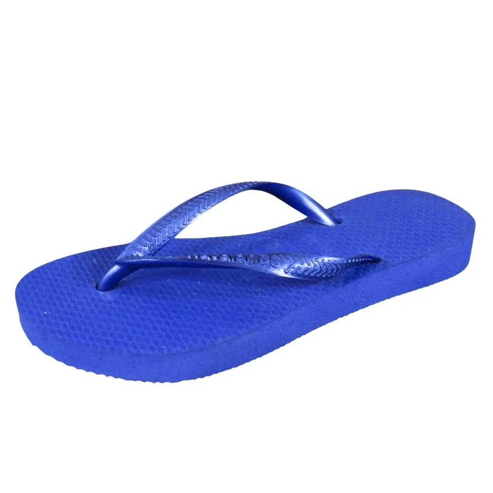 Havaianas Top Girls‎ Flip Flop Sandals Size 13C Casual Summer Beach Blue Rubber